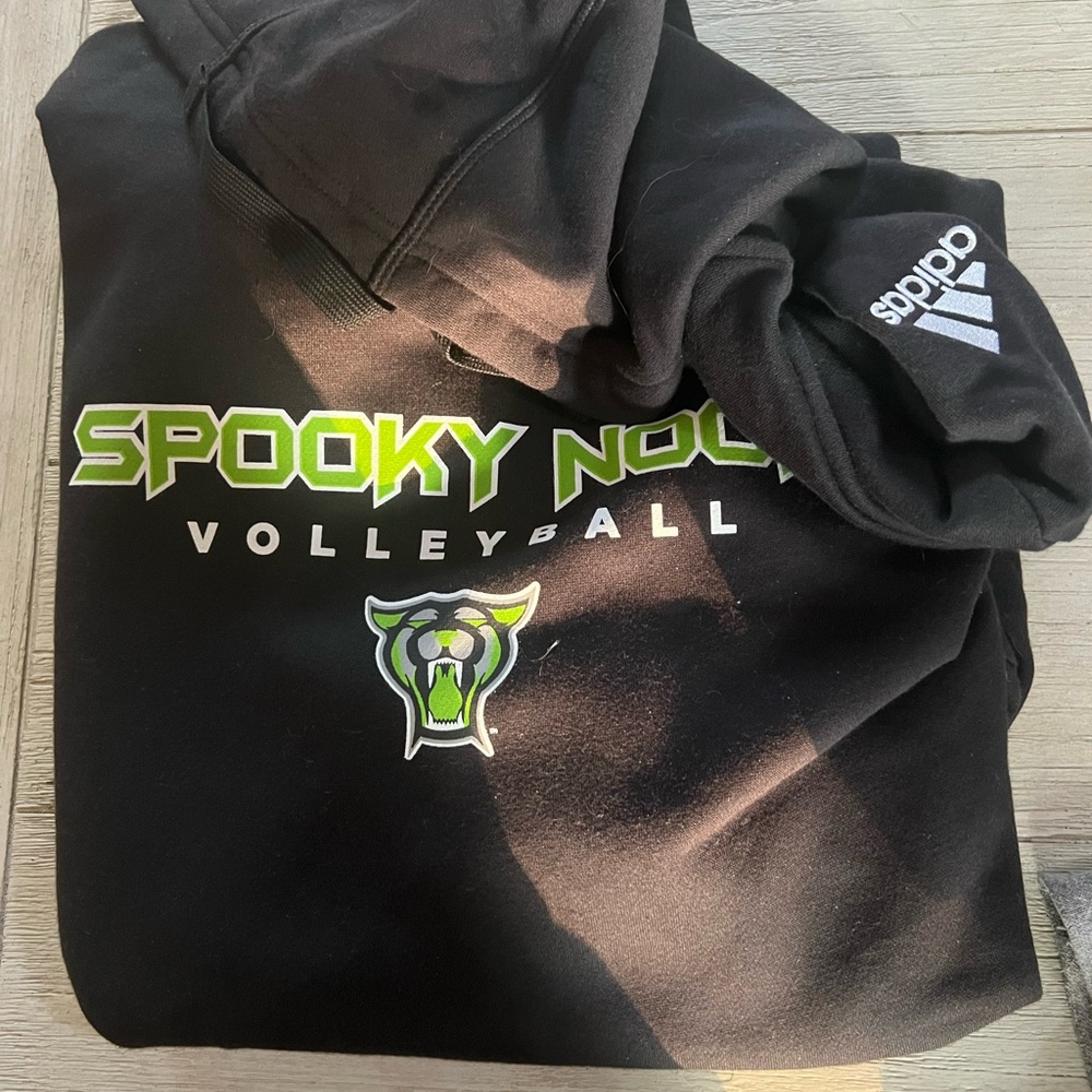 Adidas Black Hoodie with Green Accents